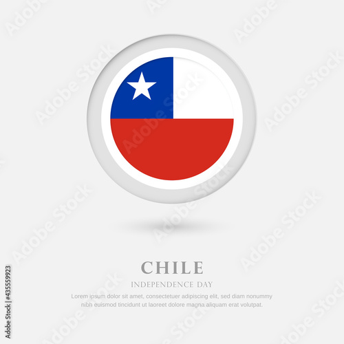 Abstract happy independence day of Chile country with country flag in circle greeting background Free Download Abstract happy independence day of Chile country with country flag in circle greeting background - GFXLoad