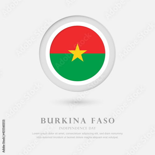Free Download Abstract happy independence day of Burkina Faso country with country flag in circle greeting background - GFXLoad