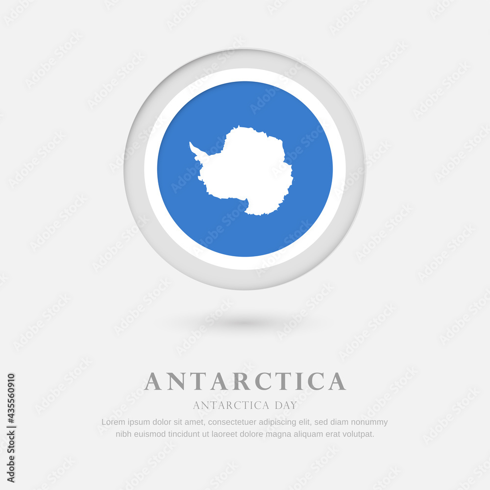 Abstract happy Antarctica day with country flag in circle greeting background Abstract happy Antarctica day with country flag in circle greeting background