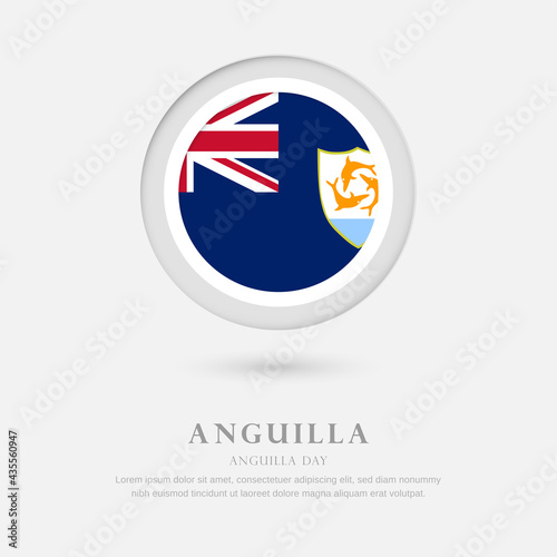 Abstract happy Anguilla day with country flag in circle greeting background Free Download Abstract happy Anguilla day with country flag in circle greeting background - GFXLoad