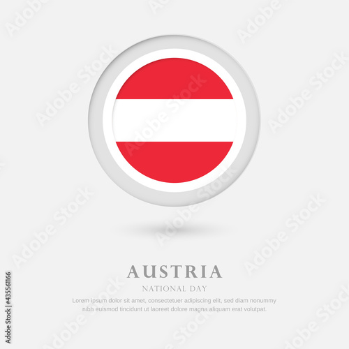 Free Download Abstract happy national day of Austria country with country flag in circle greeting background - GFXLoad