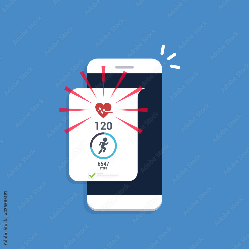 Fitness tracking app on mobile phone. Run tracker, walk steps counter. Fitness tracking app on mobile phone. Run tracker, walk steps counter.