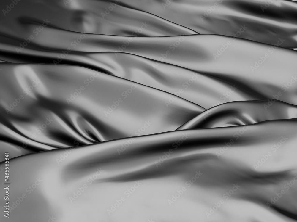 Fototapeta premium Abstract background luxury cloth. Smooth elegant black silk or satin