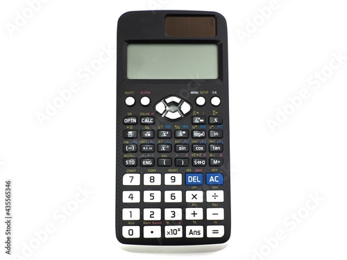 Scientific calculator on white background