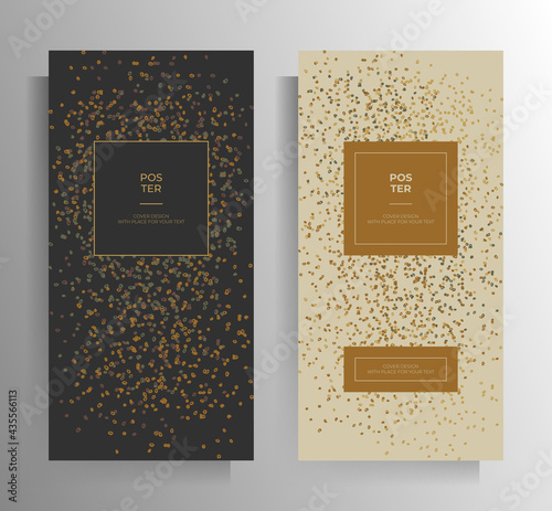 Cover design for flyer, brochure, book, catalog, booklet, folder. A set of vector templates for your text with a geometric pattern.