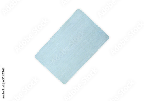 business card plastic mockup on white background