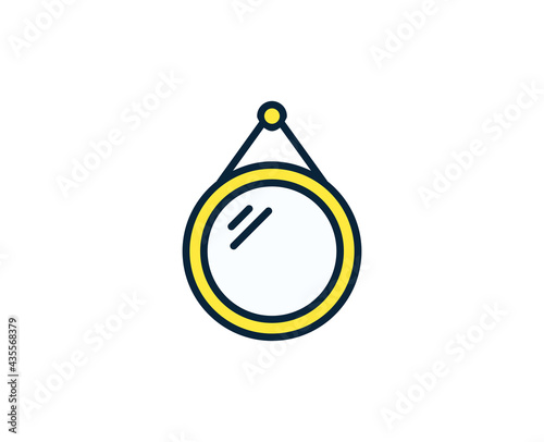 Mirror line icon. Vector symbol in trendy flat style on white background. Office sing for design.