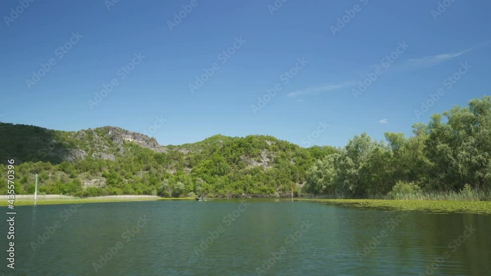Crnojevicha river and Skadar lake view from the boat Crnojevicha river and Skadar lake view from the boat
