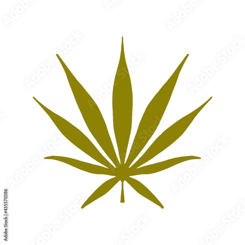 sativa cannabis logo vector icon illustration