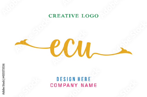 ECU lettering logo is simple, easy to understand and authoritative