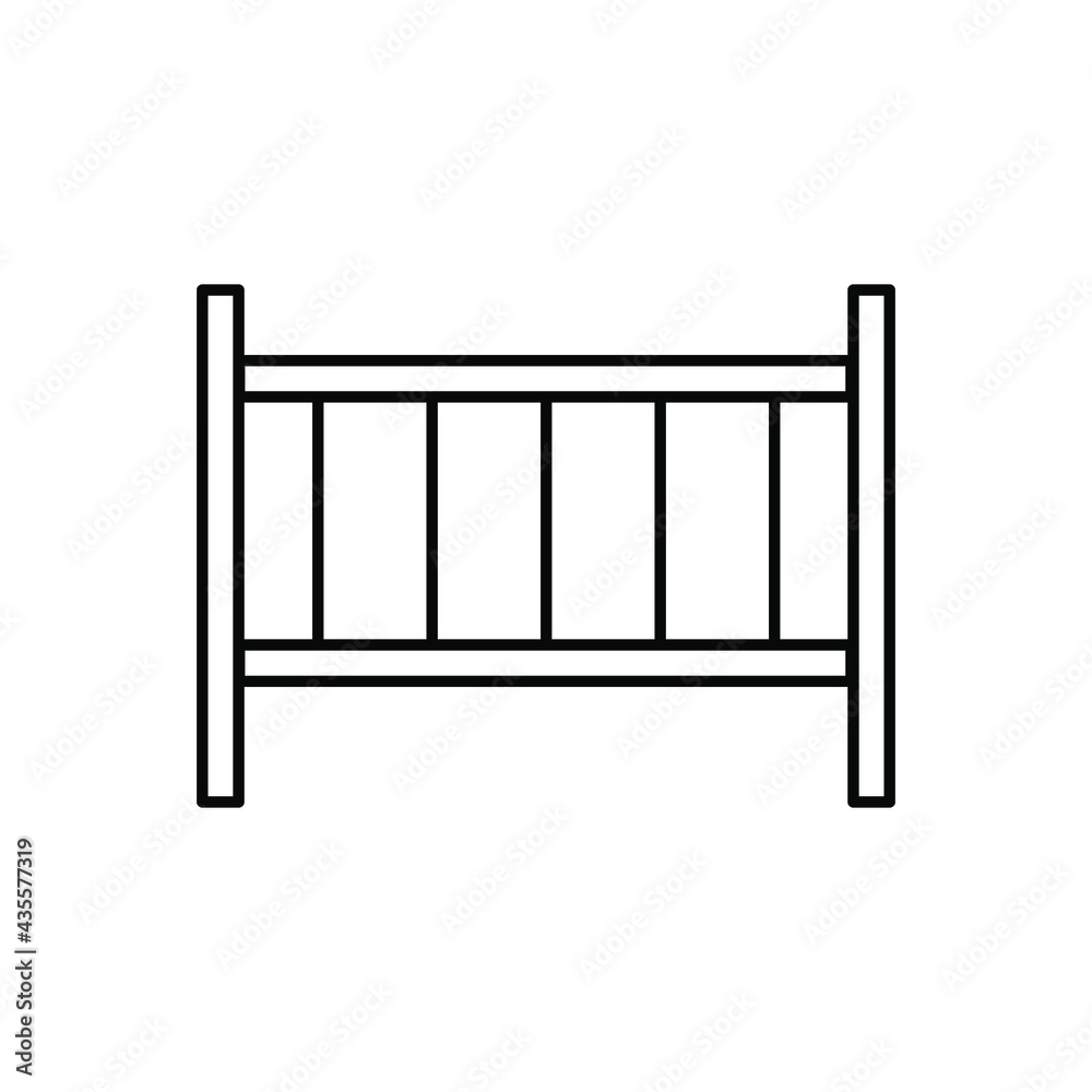 Baby bed icon vector. Vector illustration