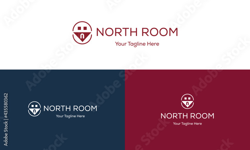 North Room Real estate Modern, Minimalist, Business Logo Design. Creative Abstract Buildings, logotype, vector, illustration icon. 