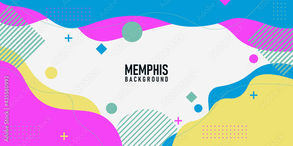 Colorful modern memphis background. vector illustration.