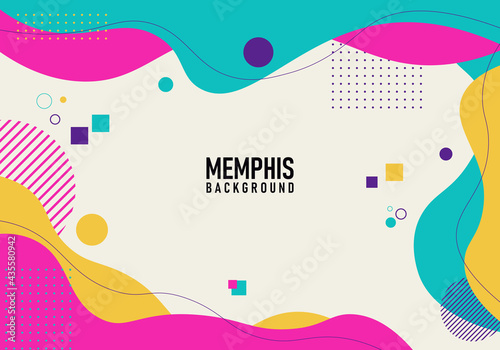 Colorful modern memphis background. vector illustration.
