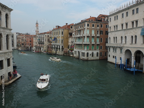 The Beautiful Italian Canale Grande in Venice with Palazzos and Boats