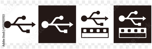 Illustration of USB icon mark