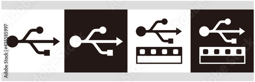 Illustration of USB icon mark