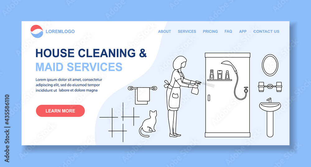 Vector Cleaning service Household Housekeeping Vector Cleaning service Household Housekeeping