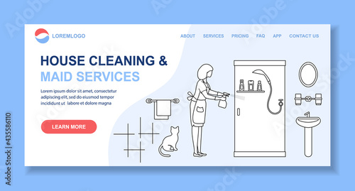 Vector Cleaning service Household Housekeeping