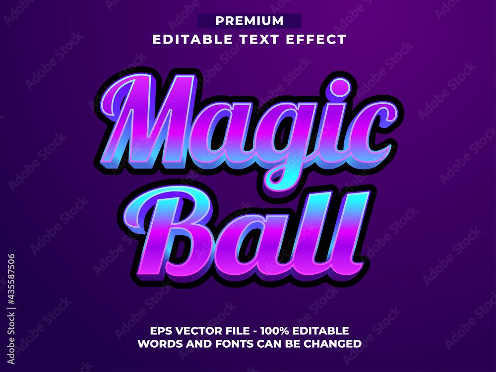 Magic Ball Game Title Editable Text Effect Font Style Magic Ball Game Title Editable Text Effect Font Style