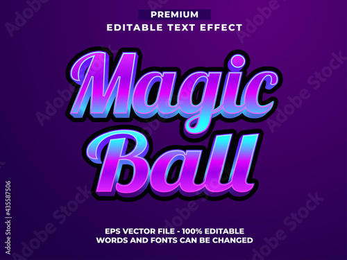 Magic Ball Game Title Editable Text Effect Font Style