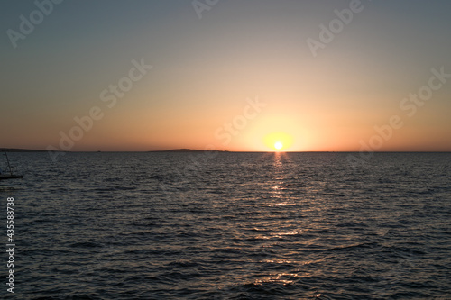 Sunrise panorama over the Red sea. Egypt