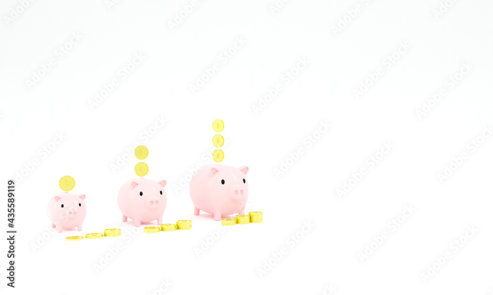 3drender 3d illustration piggy bank saving for the future Long-term investment 3drender 3d illustration piggy bank saving for the future Long-term investment