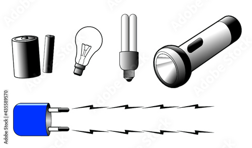 électricité ampoule piles lampe