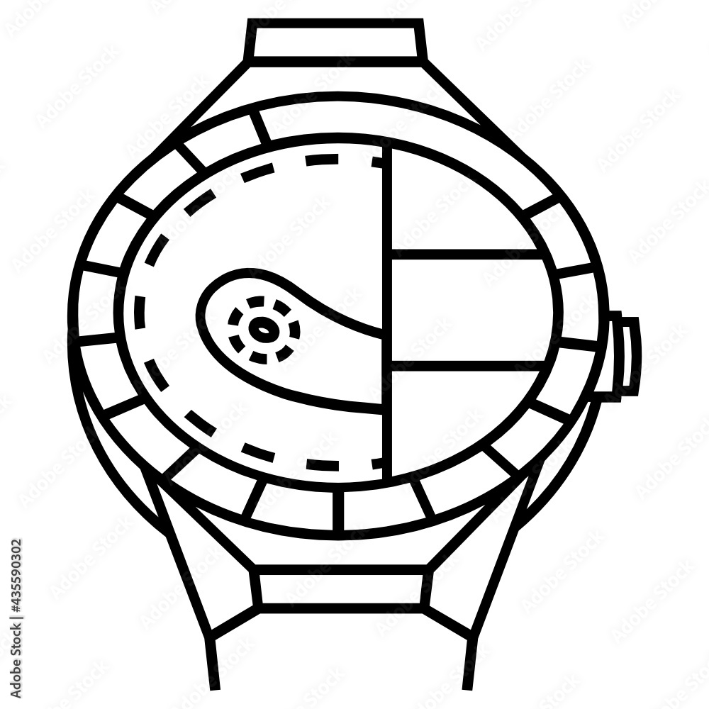 Golf GPS Wrist Watch Concept, Range Finding App Vector Icon Design, Club and Ball sport Symbol, Golfers Equipment Stock illustration, Golf GPS Wrist Watch Concept, Range Finding App Vector Icon Design, Club and Ball sport Symbol, Golfers Equipment Stock illustration,