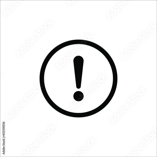 Warning icon. Attention icon. Danger symbol. Vector illustration