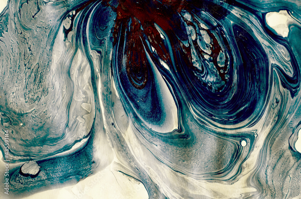 Abstract ocean- ART. SUMINAGASHI, ancient Japanese art. Suminagashi is a technique for transferring and dyeing wave-like patterns with a dye floating on the surface of the water. Natural Luxury. Abstract ocean- ART. SUMINAGASHI, ancient Japanese art. Suminagashi is a technique for transferring and dyeing wave-like patterns with a dye floating on the surface of the water. Natural Luxury.