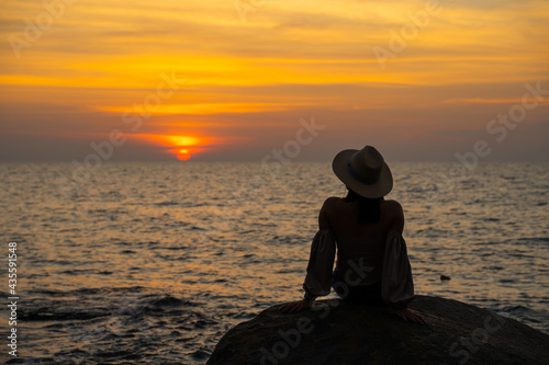 sit and watch the beautiful view at sunset time