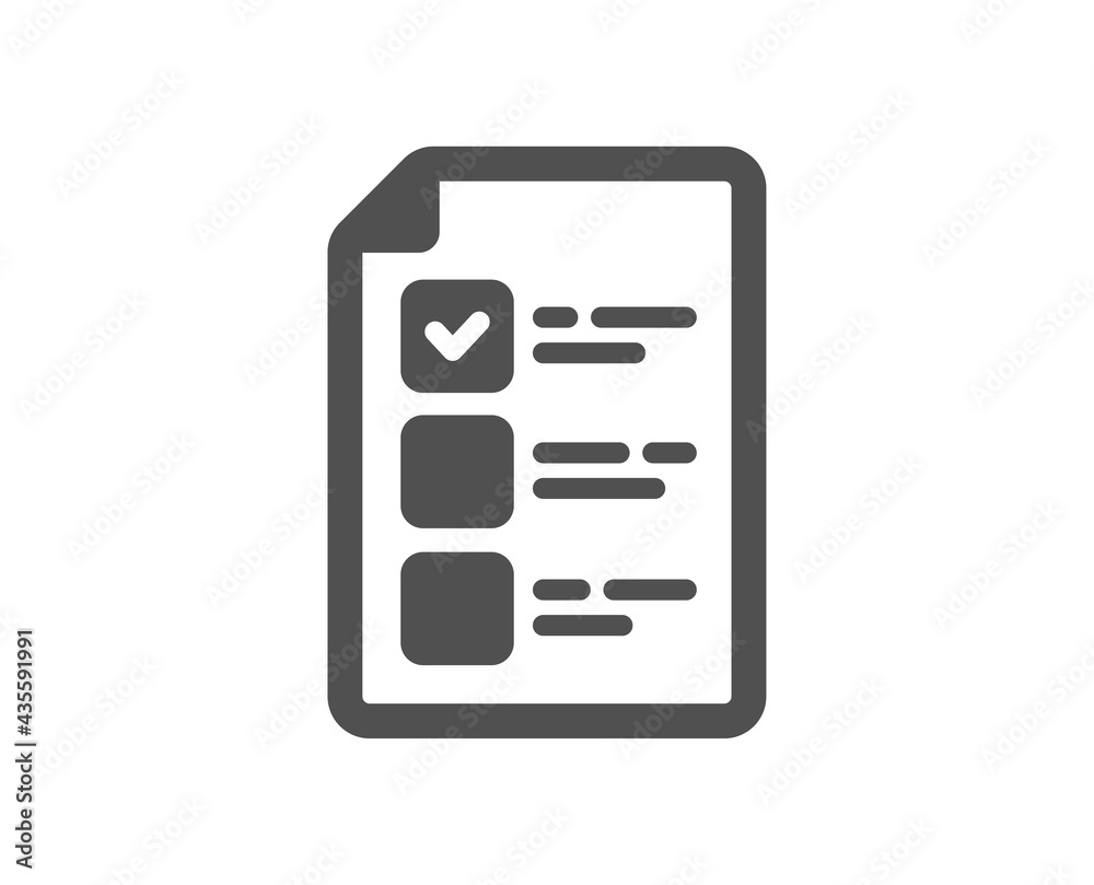 Voting ballot paper simple icon. Vote checklist sign. Public election symbol. Classic flat style. Quality design element. Simple voting ballot icon. Vector Voting ballot paper simple icon. Vote checklist sign. Public election symbol. Classic flat style. Quality design element. Simple voting ballot icon. Vector
