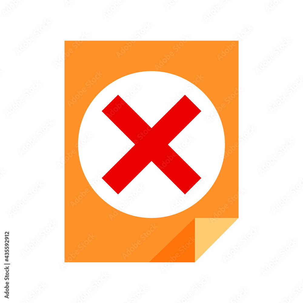 Obraz premium wrong icon, incorrect sign, disagreement symbol, reject and deny icon