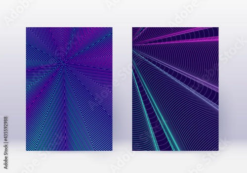 Cover design template set. Abstract lines modern b