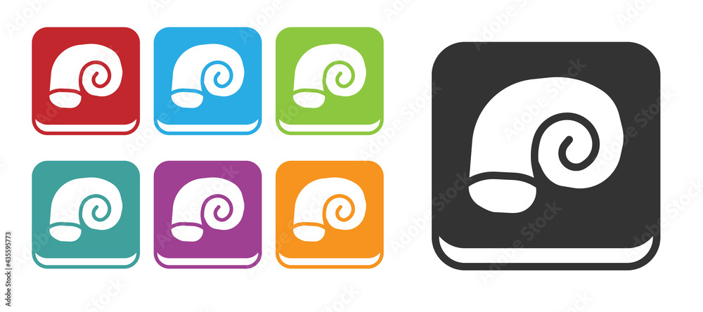 Black Octopus on a plate icon isolated on white background. Set icons colorful. Vector Black Octopus on a plate icon isolated on white background. Set icons colorful. Vector