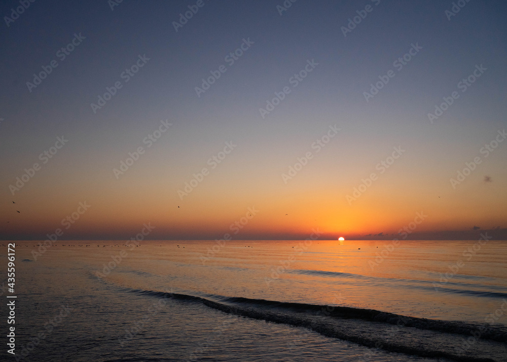 Fototapeta premium Sunset au Touquet Paris Plage