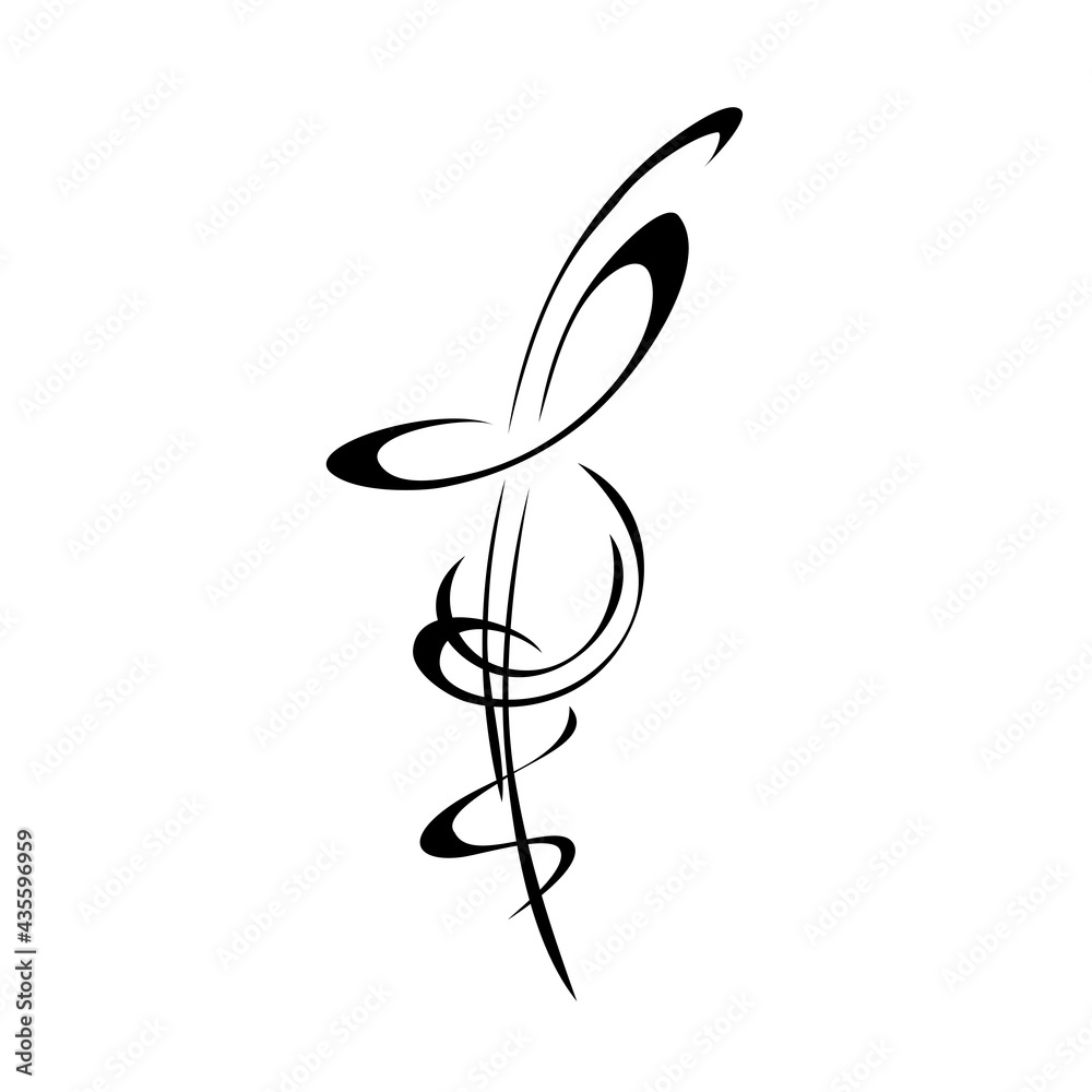 ornament 1783. decorative abstract element with curls in black lines on a white background. the logo ornament 1783. decorative abstract element with curls in black lines on a white background. the logo