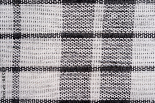 Wallpaper design close up, top view image of checkered kitchen towel