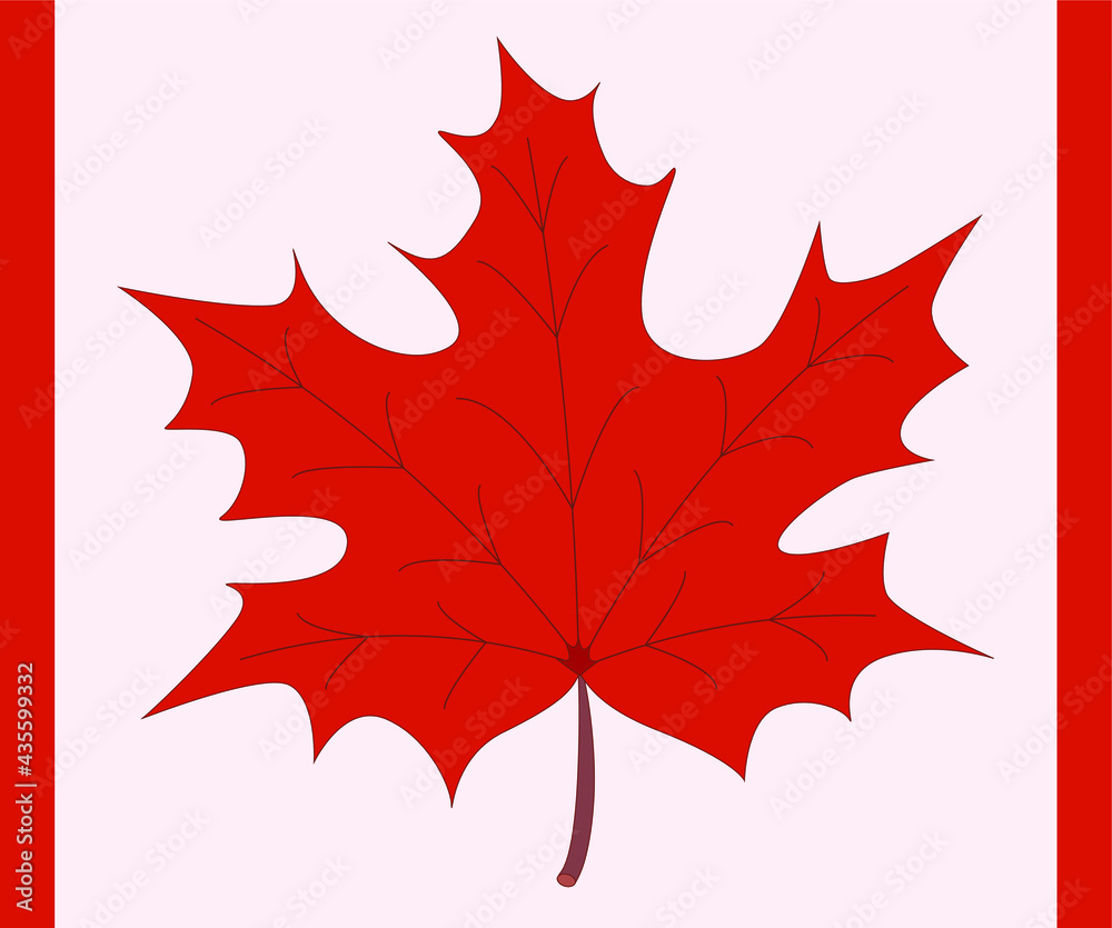 Red maple leaf. Canada Day. Flag of Canada. Holiday. Decor. Red maple leaf. Canada Day. Flag of Canada. Holiday. Decor.