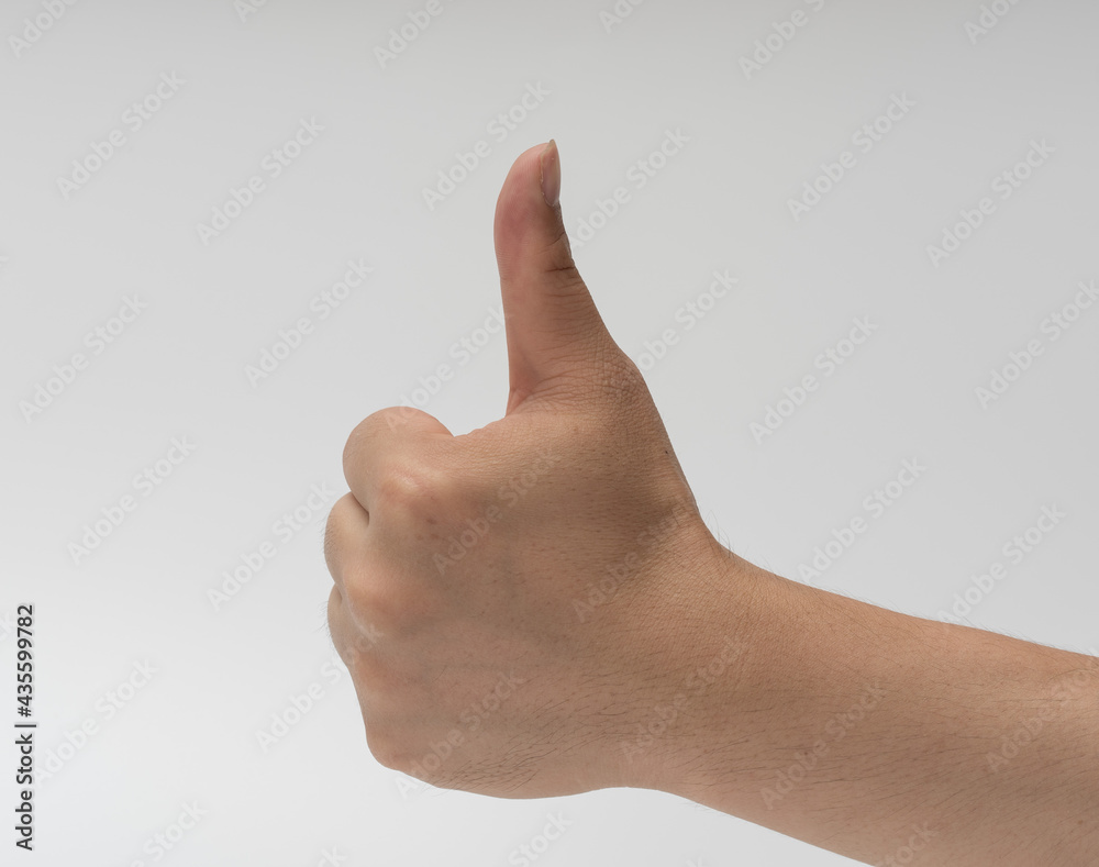 Close up of gestures on a white background Close up of gestures on a white background