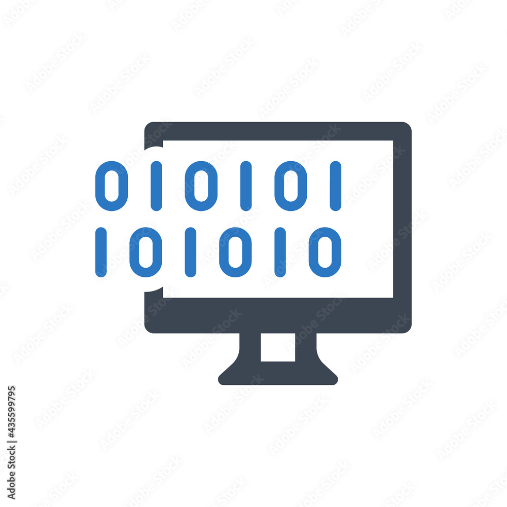 Binary encryption icon Binary encryption icon