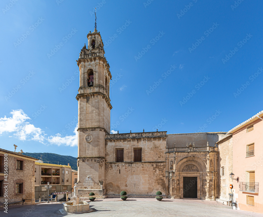 Square of the Church of our lady of the Assumption of Biar, Alicante province, Spain