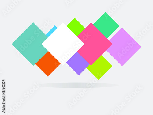 Illustration abstract multi colorful square paper isolated on background. Free Download Illustration abstract multi colorful square paper isolated on background. - GFXLoad