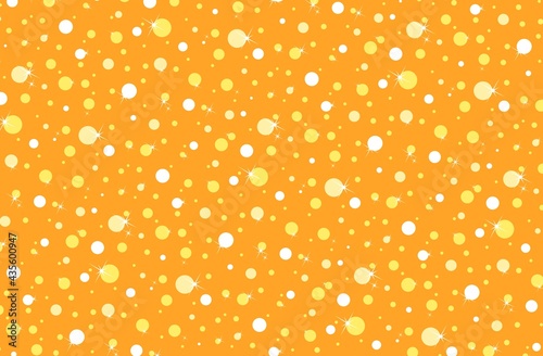 pattern with polka dots on orange background.