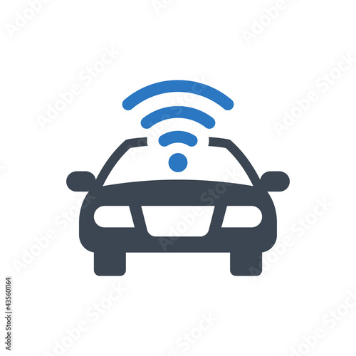 Autonomous car icon