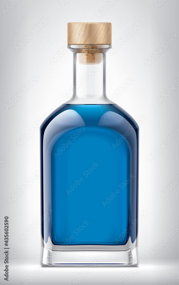 Glass bottle on background with Cork Glass bottle on background with Cork