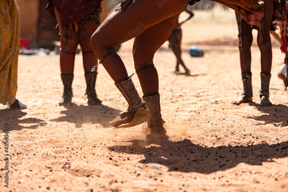 Himba women dancing at their village Himba women dancing at their village