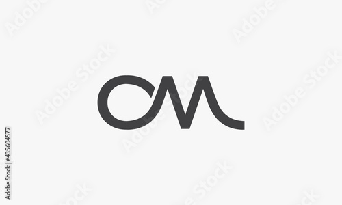 OM letter logo concept isolated on white background.