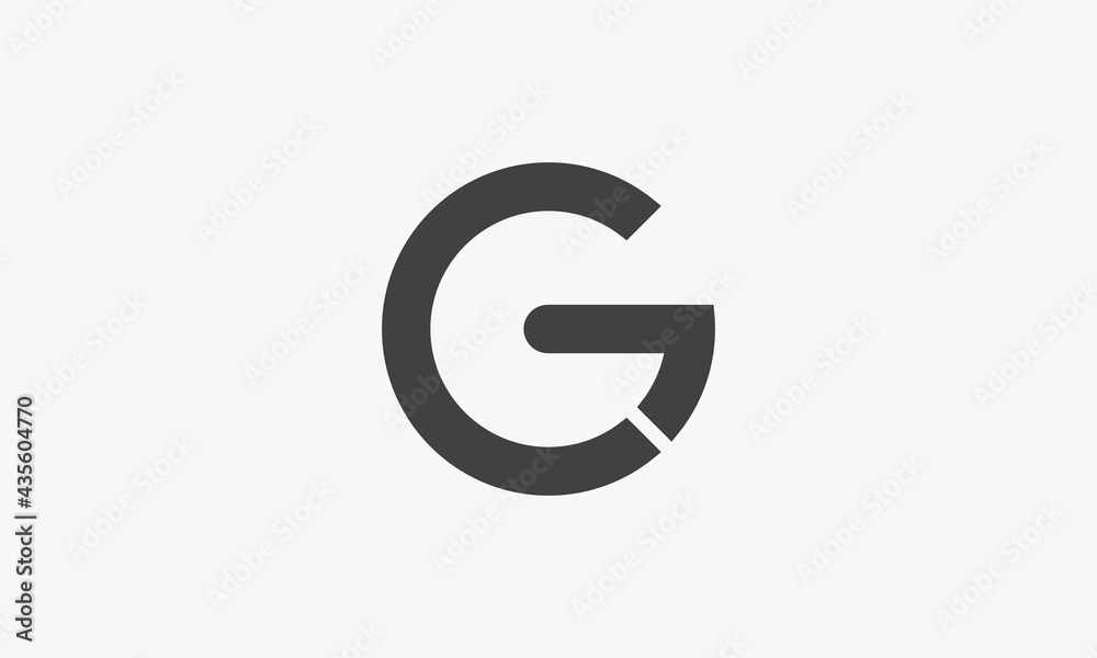 letter GC or CG logo concept isolated on white background. letter GC or CG logo concept isolated on white background.